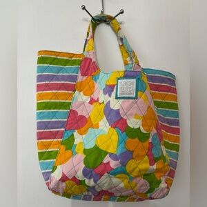 Little MissMatched Cotton Tote Bag Hearts Colorful LMM 03' Shopper Shoulder Bag